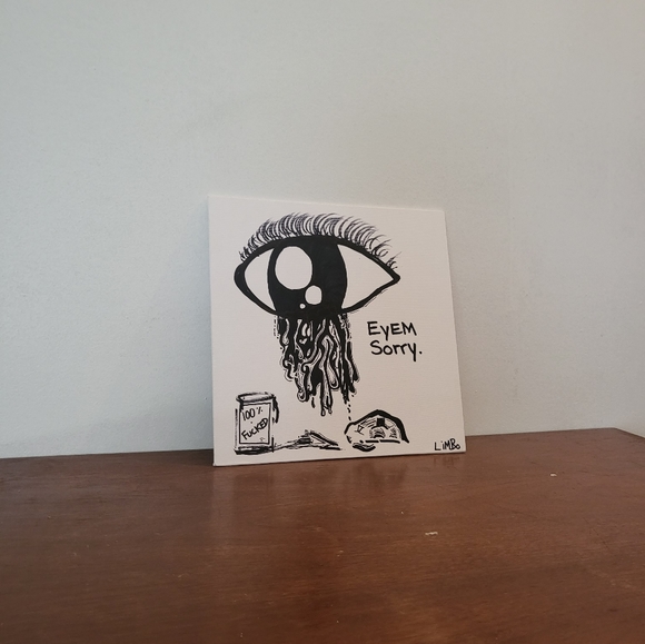 Black Marker Sketch | Eyedeas | LiMBo | 9x9 Canvas - Picture 5 of 7